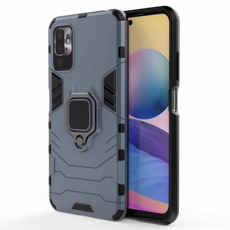 Guardy odolný hybridní kryt s úchopem na prst na mobil Xiaomi Redmi Note 10 5G/Poco M3 Pro 4G/5G - modrý