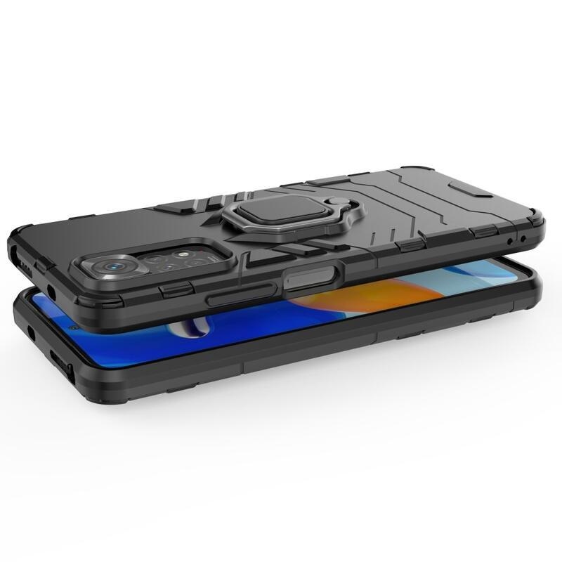 Guardy odolný hybridní kryt s úchopem na prst na mobil Xiaomi Redmi Note 11 4G/Note 11S 4G - černý