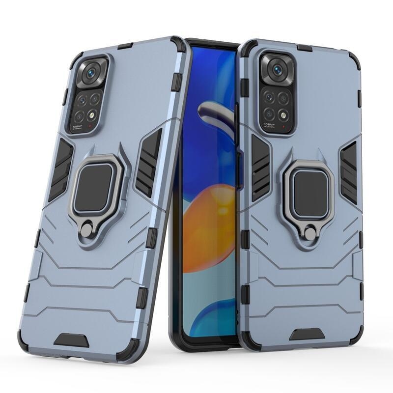 Guardy odolný hybridní kryt s úchopem na prst na mobil Xiaomi Redmi Note 11 4G/Note 11S 4G - modrý
