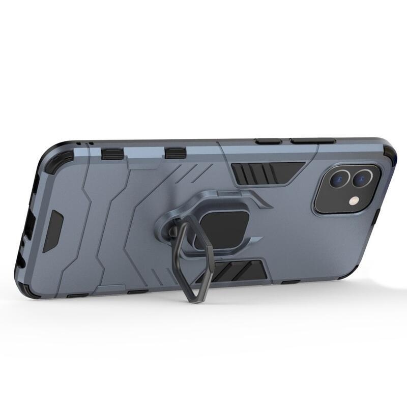 Guardy odolný hybridní kryt s úchopem na prst pro mobil Samsung Galaxy A03 - modrý