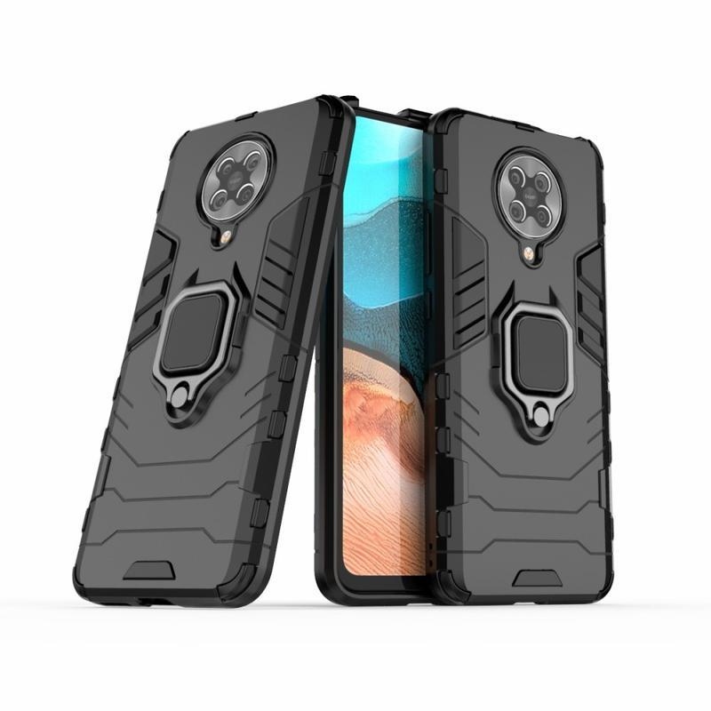 Guardy odolný hybridní kryt s úchopem na prst pro mobil Xiaomi Poco F2 Pro - černý