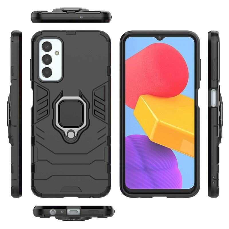 Guardy odolný hybridní kryt s úchytem na prst na mobil Samsung Galaxy M13 4G - černý