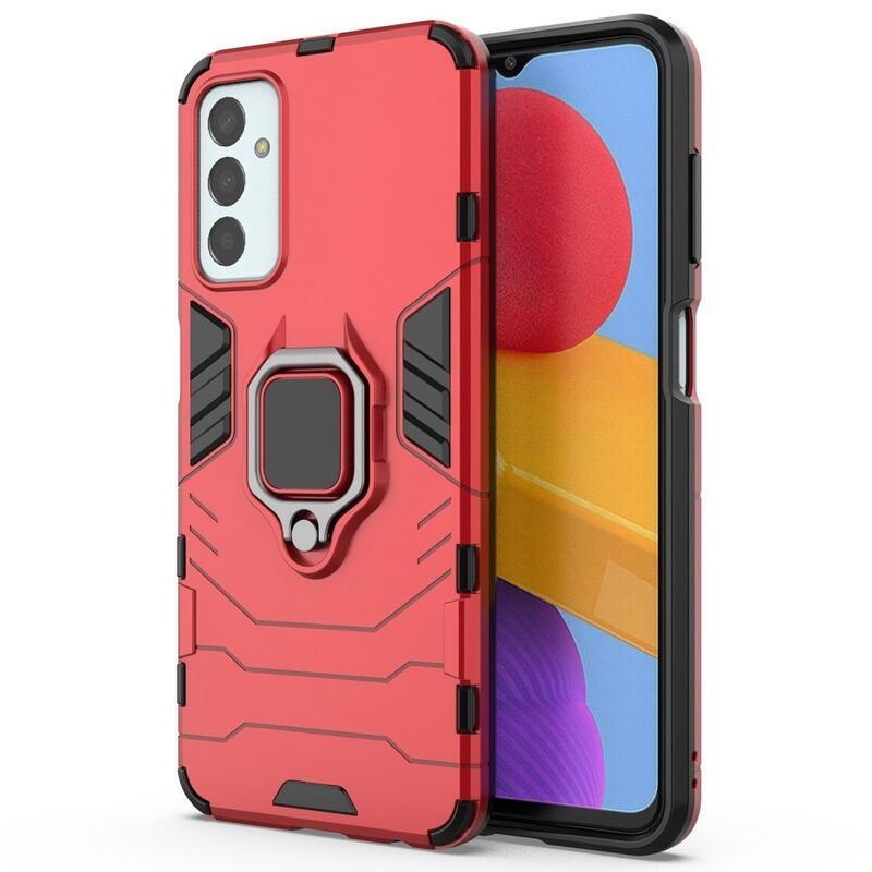 Guardy odolný hybridní kryt s úchytem na prst na mobil Samsung Galaxy M13 4G - červený