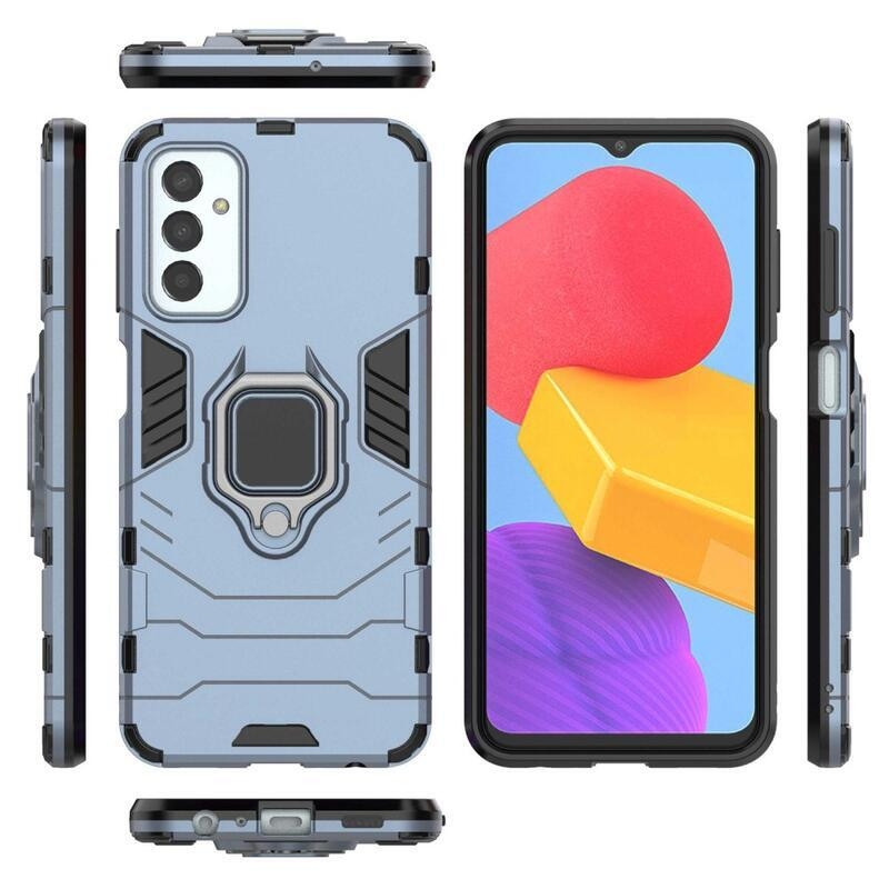 Guardy odolný hybridní kryt s úchytem na prst na mobil Samsung Galaxy M13 4G - modrý