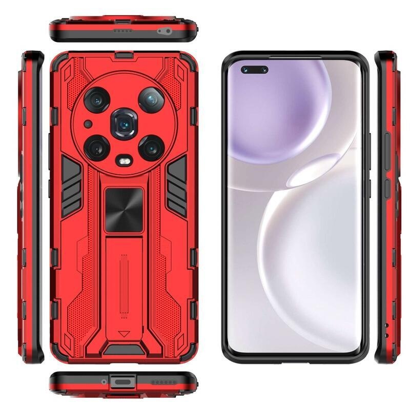 Guardy odolný hybridní kryt s výklopným stojánkem na mobil Honor Magic 4 Pro 5G - červený