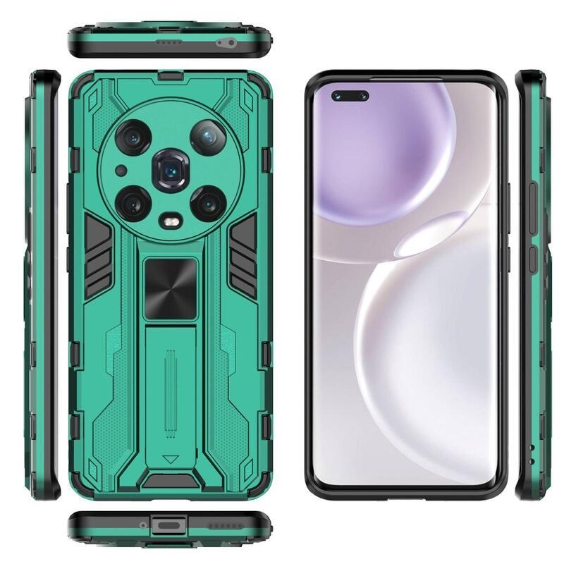 Guardy odolný hybridní kryt s výklopným stojánkem na mobil Honor Magic 4 Pro 5G - zelený