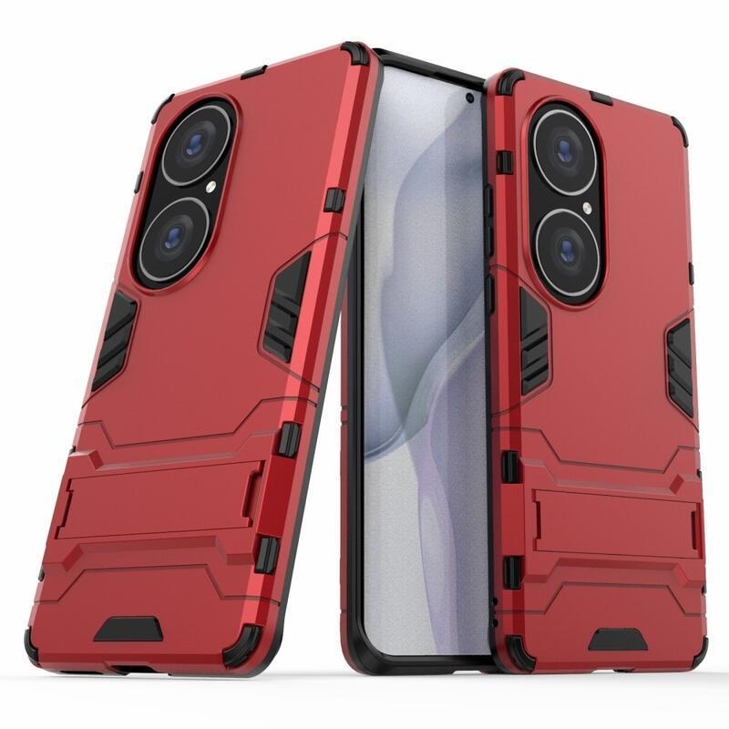 Guardy odolný hybridní kryt s výklopným stojánkem pro mobil Huawei P50 Pro - červený