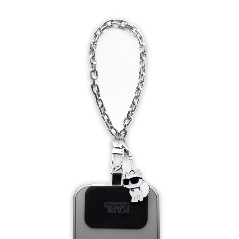 Karl Lagerfeld Univerzální Popruh na Ruku Choupette Silver