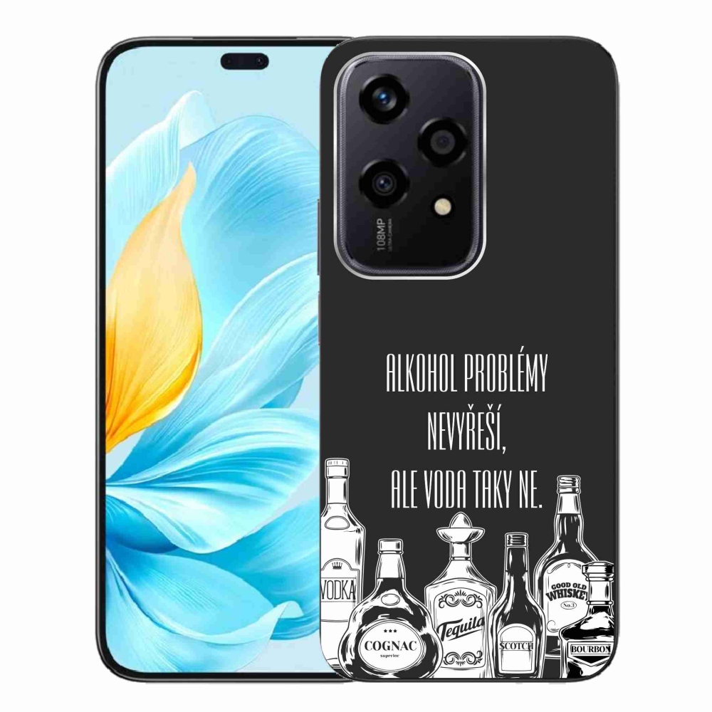 Gelový kryt mmCase na Honor 200 Lite 5G - vtipný text černé pozadí