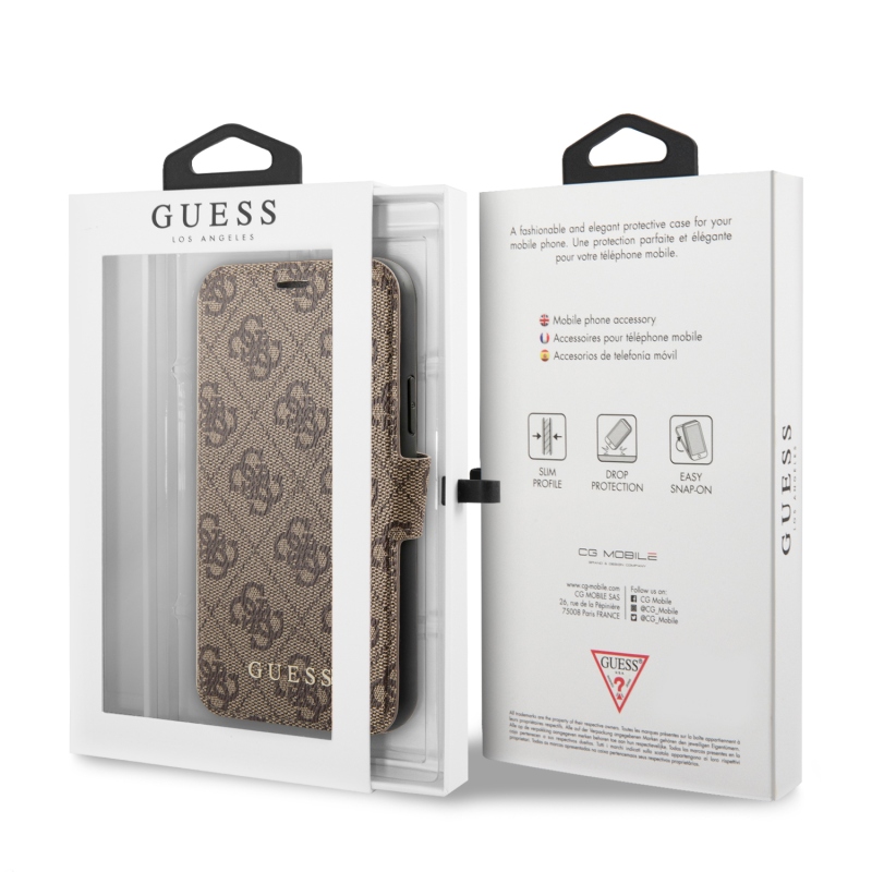 Guess 4G Book Pouzdro pro iPhone 11 Brown