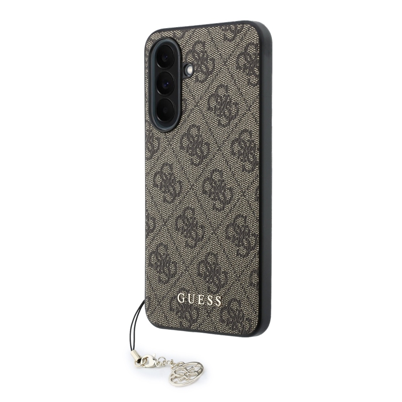 Guess 4G Charm Zadní Kryt pro Samsung Galaxy A37 Brown