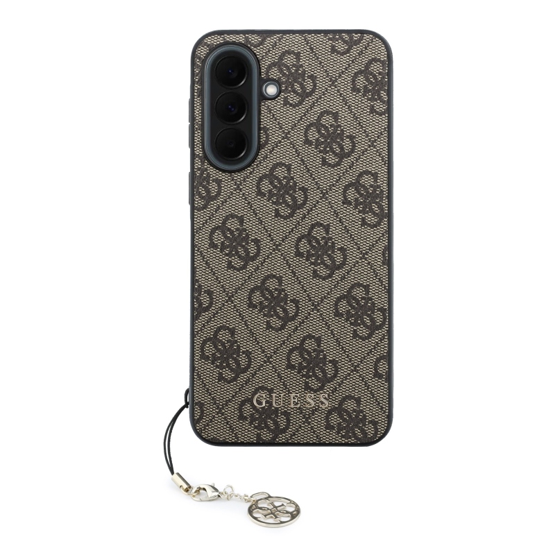 Guess 4G Charm Zadní Kryt pro Samsung Galaxy A37 Brown