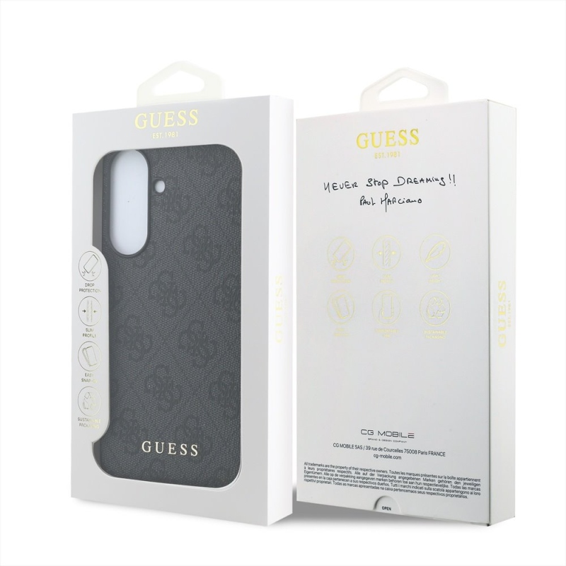 Guess 4G Charm Zadní Kryt pro Samsung Galaxy A57 Black