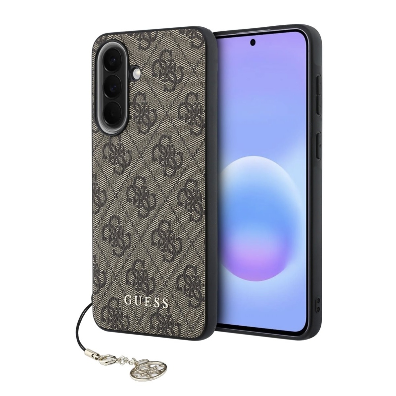 Guess 4G Charm Zadní Kryt pro Samsung Galaxy A57 Brown