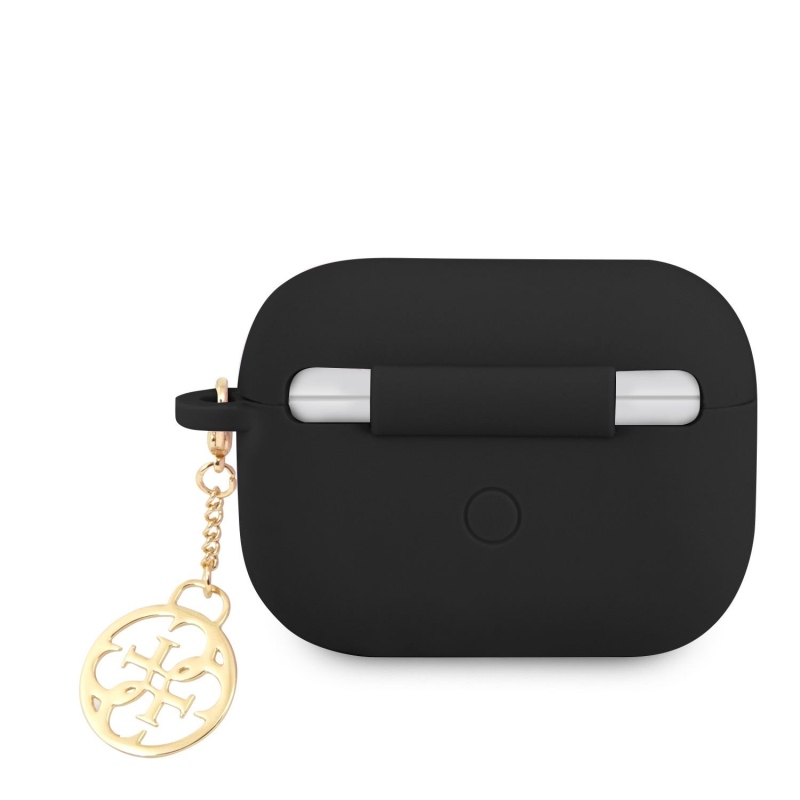 Guess 4G Charms Silikonové Pouzdro pro Airpods Pro Black