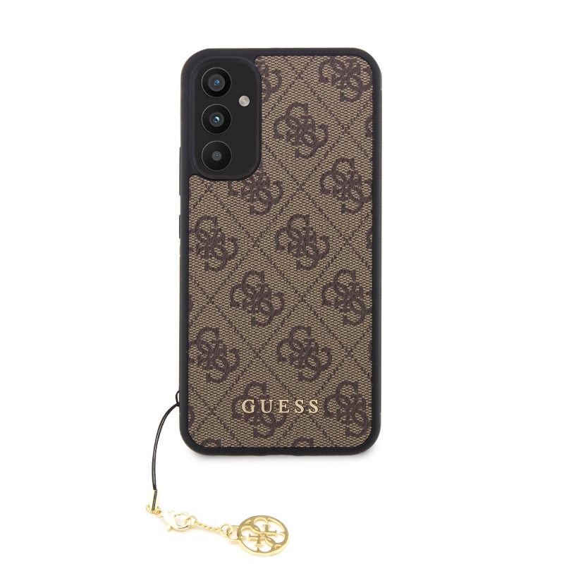 Guess 4G Charms Zadní Kryt pro Samsung Galaxy A34 5G Brown