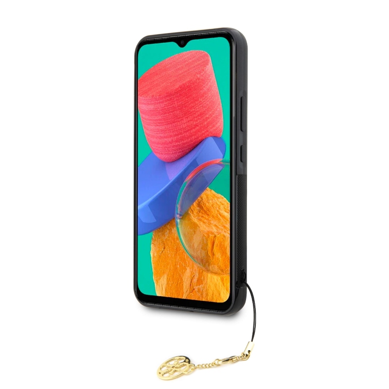 Guess 4G Charms Zadní Kryt pro Samsung Galaxy A34 5G Brown