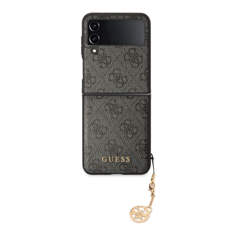 Guess 4G Charms Zadní Kryt pro Samsung Galaxy Z Flip 4 Grey