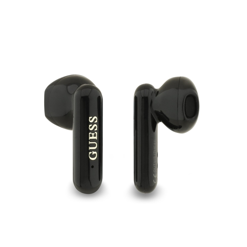 Guess 4G Metal Logo TWS Bezdrátová Sluchátka Black