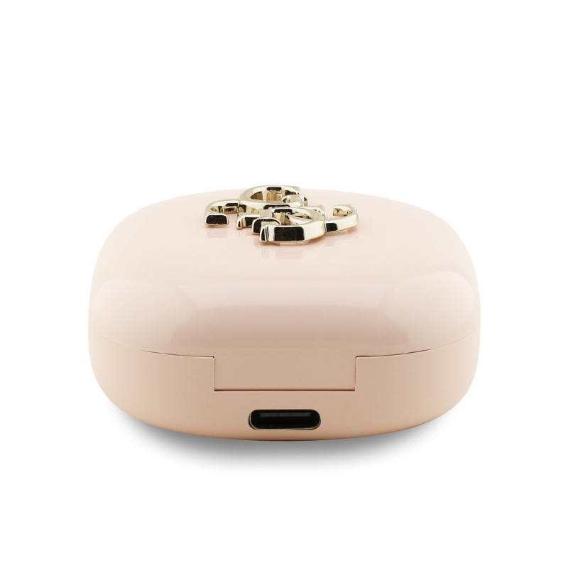 Guess 4G Metal Logo TWS Bezdrátová Sluchátka Pink