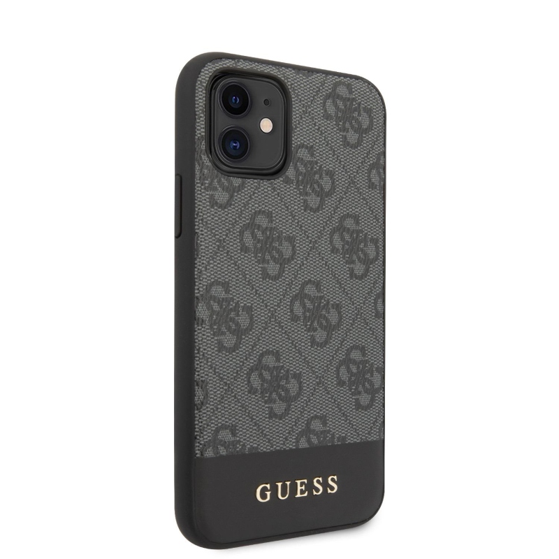 Guess 4G Stripe Zadní Kryt pro iPhone 11 Grey