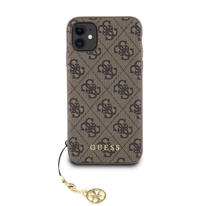 Guess Charms Hard Case 4G Brown pro iPhone 11/XR