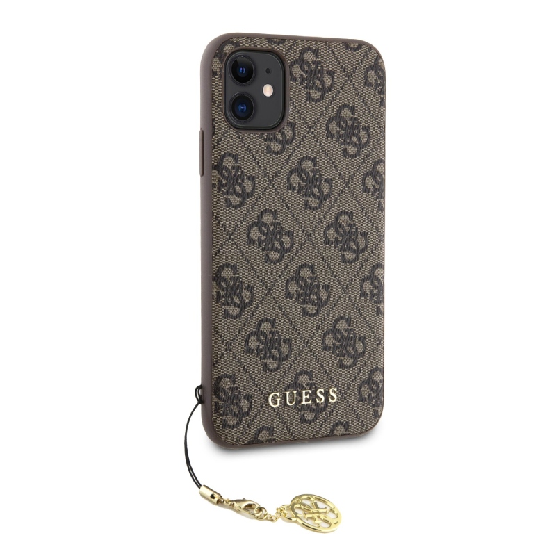 Guess Charms Hard Case 4G Brown pro iPhone 11/XR