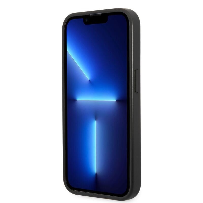 Guess flakes gelový obal s pevnými zády a logem na iPhone 14 Plus - černý