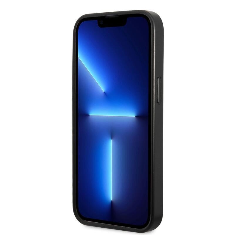 Guess flakes gelový obal s pevnými zády a logem na iPhone 14 Pro Max - černý