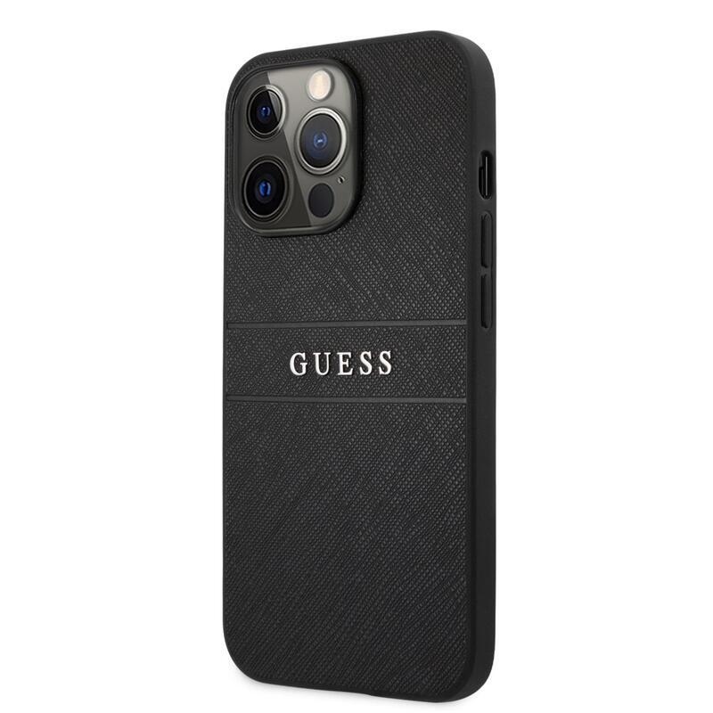 Guess gelový obal s pevnými zády na iPhone 13 Pro Max - černý