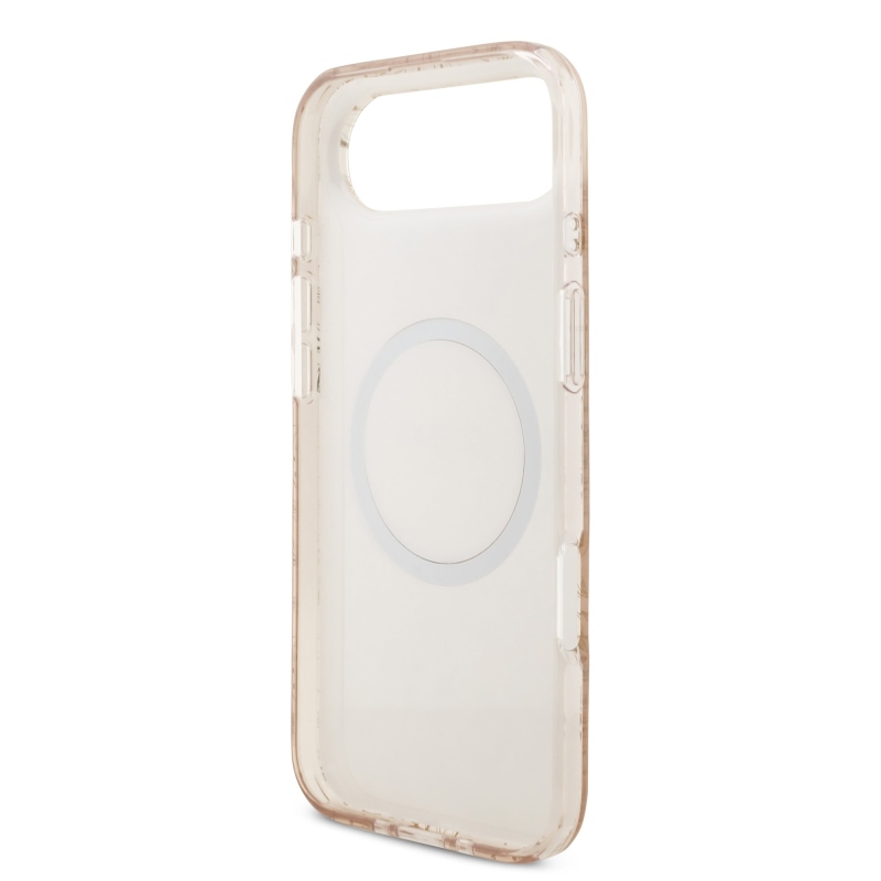 Guess IML Flowers Allover Strap MagSafe Zadní Kryt pro iPhone Air Pink