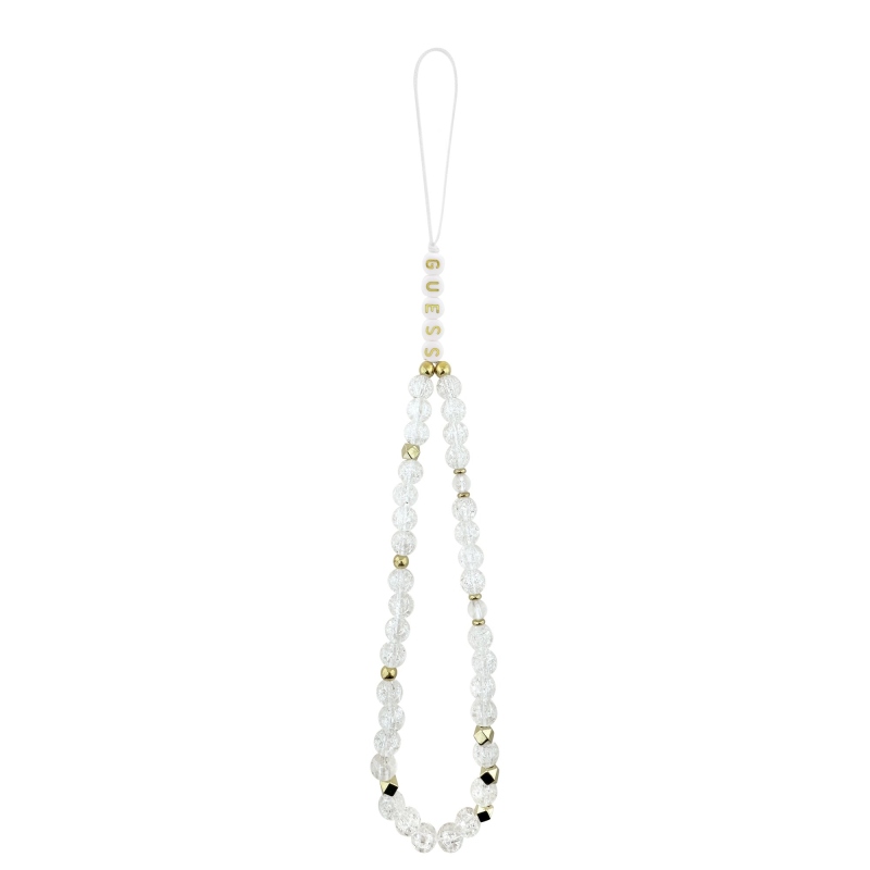 Guess IML Glitter Script Strap MagSafe Zadní Kryt pro iPhone Air Transparent