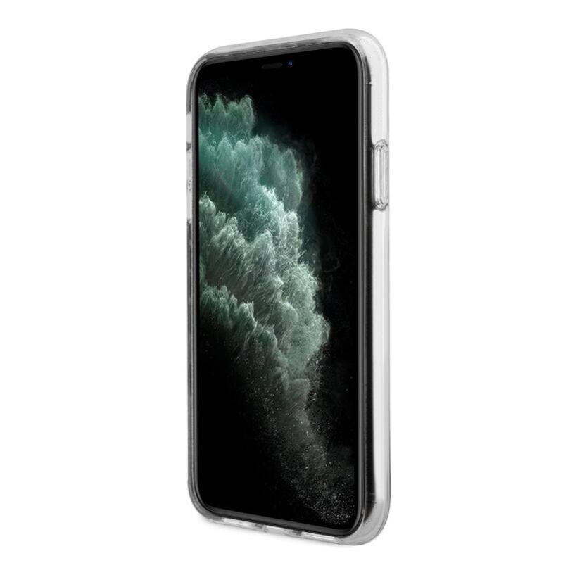 Guess marble IML gelový obal s MagSafe na iPhone 11 - černý