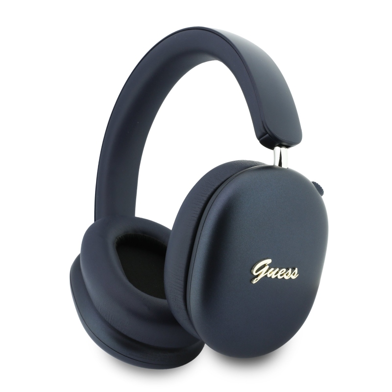 Guess Metallic Finish Gold Script Logo ENC Bezdrátová Sluchátka Navy