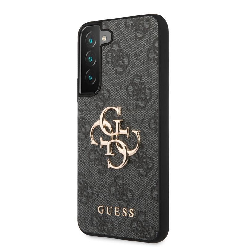 Guess obal s kovovým logem na Samsung Galaxy S23 - šedý