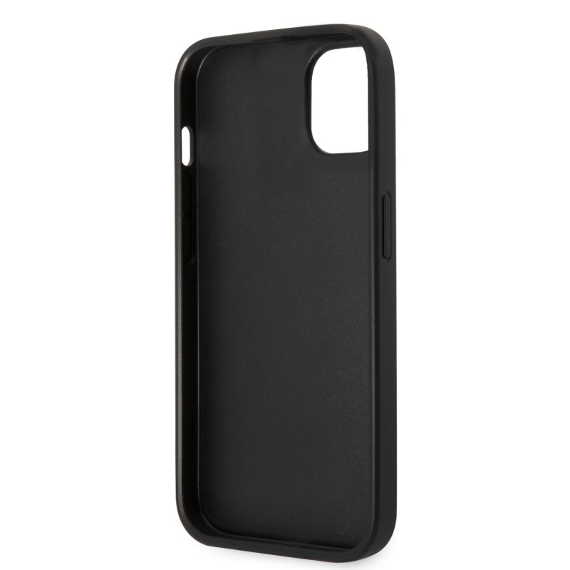 Guess PC/TPU Glitter Flakes Metal Logo Zadní Kryt pro iPhone 14 Black