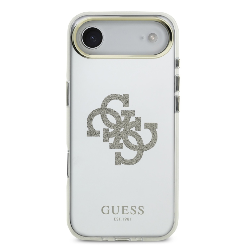 Guess PC/TPU Mirror 4G Glitter Logo MagSafe Zadní Kryt pro iPhone Air Gold