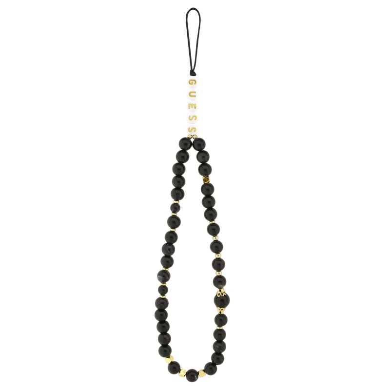 Guess PU 4G Metal Logo Strap Zadní Kryt pro iPhone 17 Black