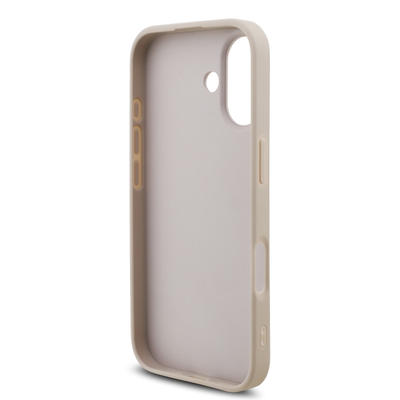 Guess PU 4G Metal Logo Strap Zadní Kryt pro iPhone 17 Pink