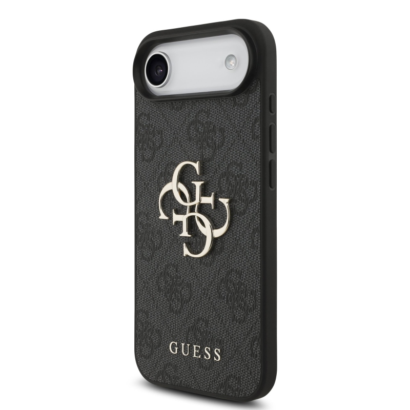 Guess PU 4G Metal Logo Strap Zadní Kryt pro iPhone Air Black
