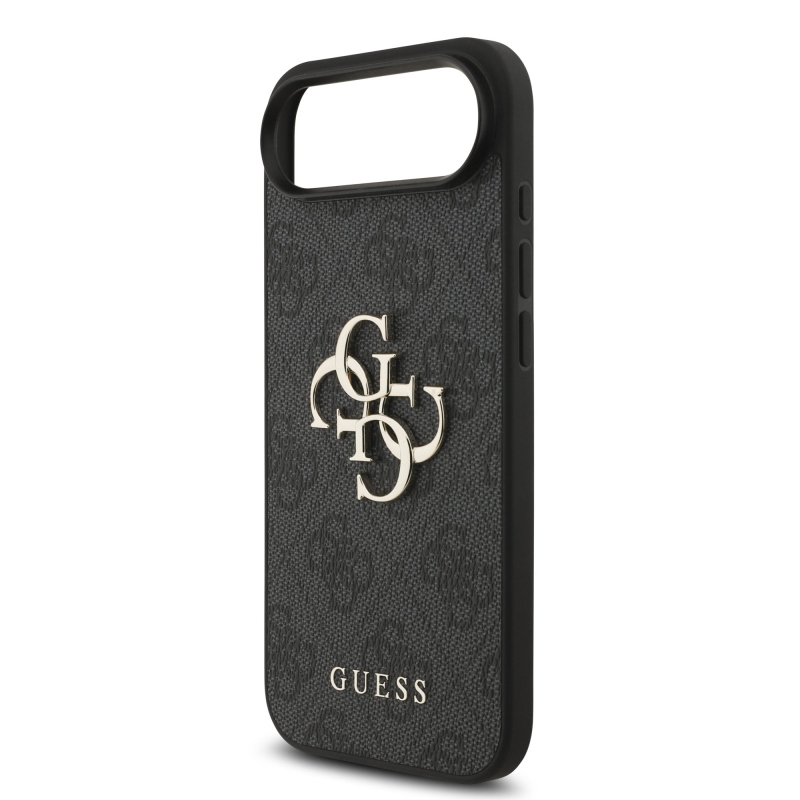 Guess PU 4G Metal Logo Strap Zadní Kryt pro iPhone Air Black