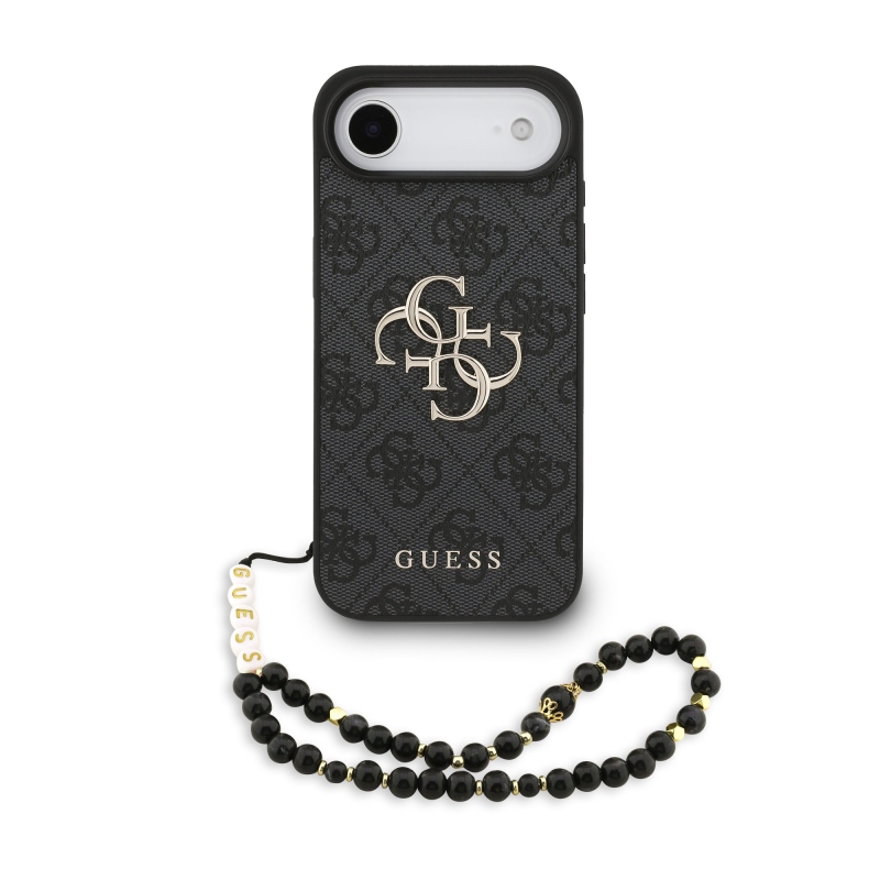 Guess PU 4G Metal Logo Strap Zadní Kryt pro iPhone Air Black