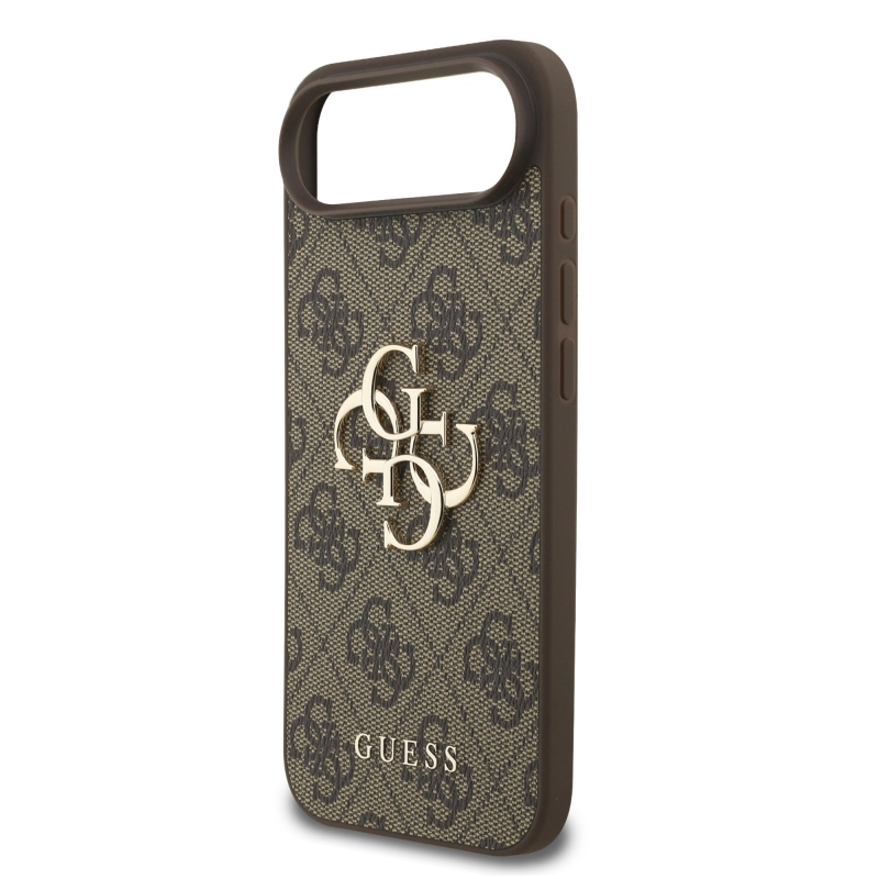 Guess PU 4G Metal Logo Strap Zadní Kryt pro iPhone Air Brown