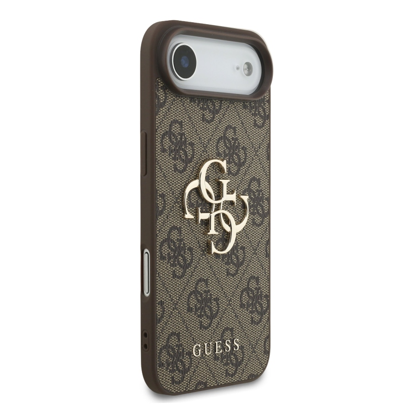 Guess PU 4G Metal Logo Strap Zadní Kryt pro iPhone Air Brown
