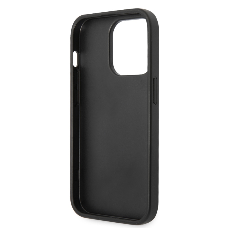 Guess PU 4G Metal Logo Zadní Kryt pro iPhone 15 Pro Max Grey