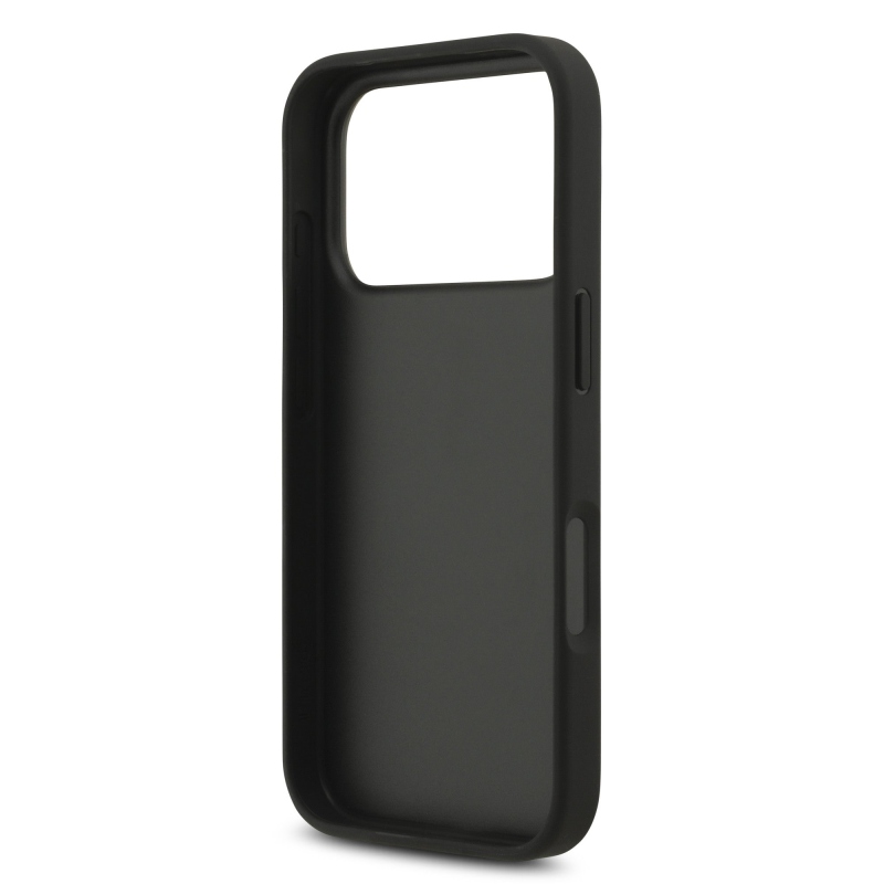 Guess PU 4G Metal Logo Zadní Kryt pro iPhone 18 Pro Grey
