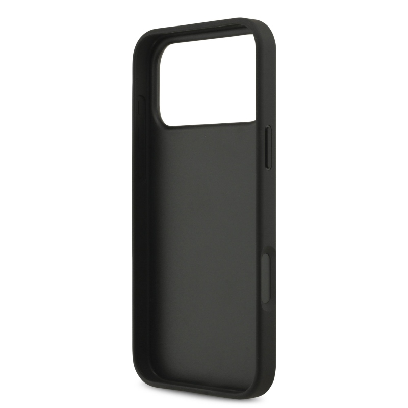 Guess PU 4G Metal Logo Zadní Kryt pro iPhone 18 Pro Max Grey