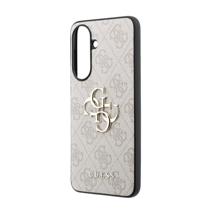 Guess PU 4G Metal Logo Zadní Kryt pro Samsung Galaxy A37 Pink