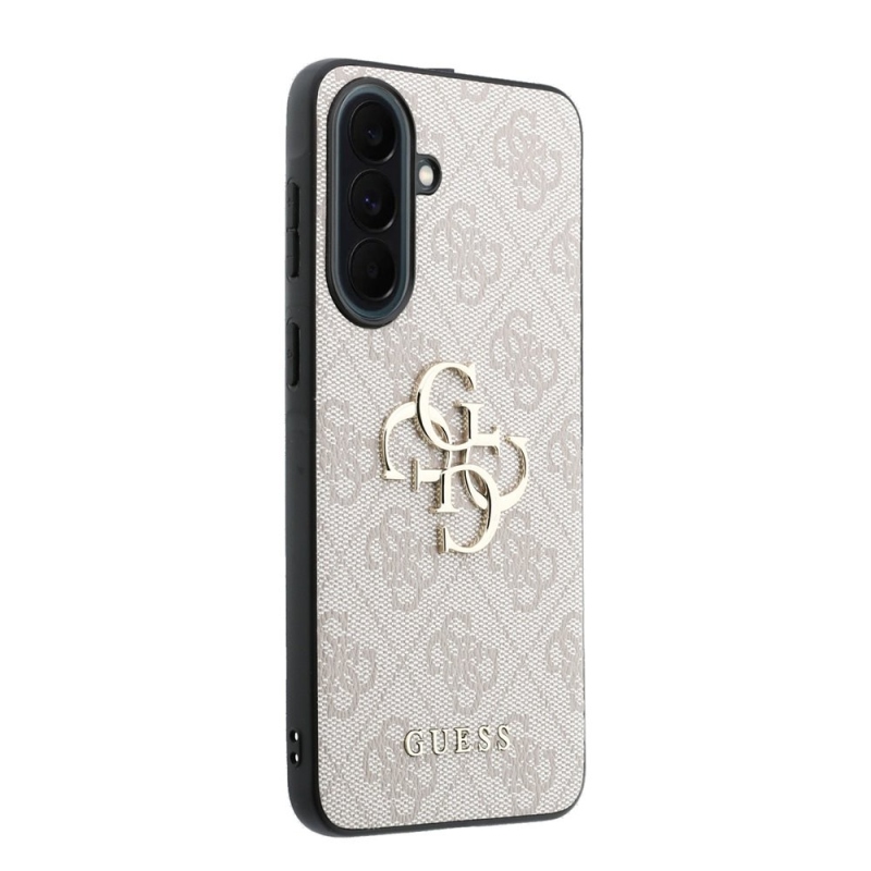 Guess PU 4G Metal Logo Zadní Kryt pro Samsung Galaxy A37 Pink