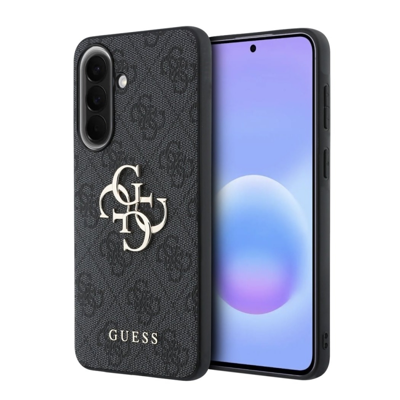 Guess PU 4G Metal Logo Zadní Kryt pro Samsung Galaxy A57 Grey